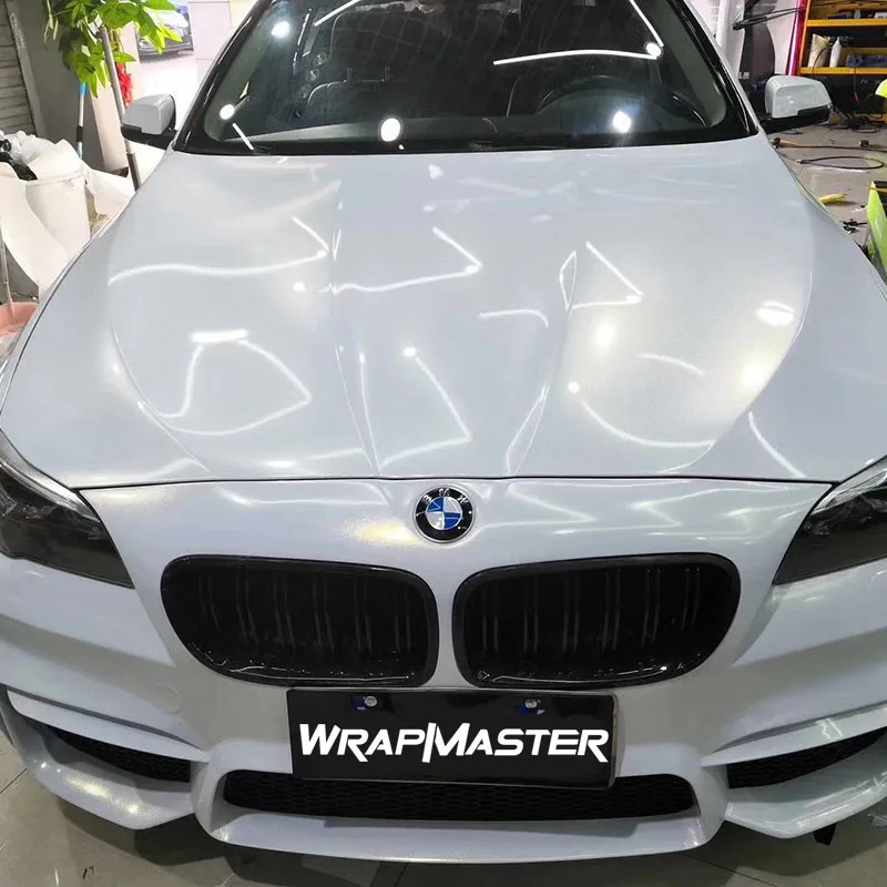 

Wrapmaster Chemeleon glossy/matte Diamond Gold white vehicle Full Wraps Vinyl Car Wrap