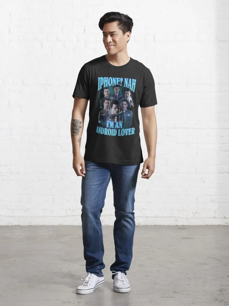Android Lover - Connor Detroit Become Human Essential T-Shirt Men Women Clothes Oversized Cotton Tees New Fashion Top Tees