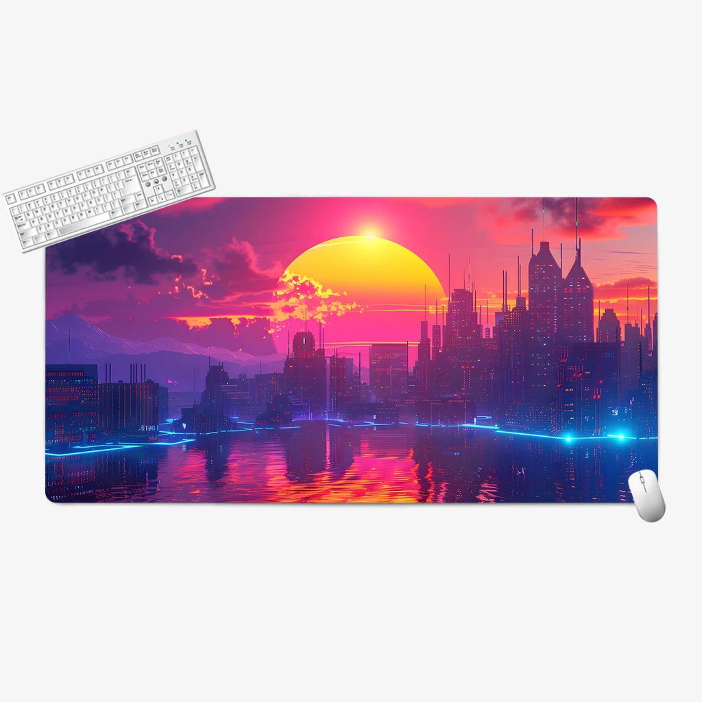 XXL Professional gaming mouse pad Landscape at dusk Computer desktop expansion games pads Multi-model rubber non-slip table mat