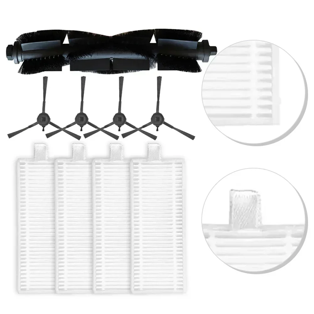 Main Brush Filters Side Brushes Kit For EZVIZ RE4/RE4 Plus/RE5/RE5 Plus Vacuum Cleaner Replacement Parts For Household