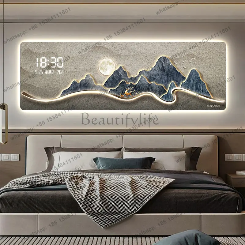 Luxury modern led digital wall clock pictures wall decoration decorative painting Watch room home decor items clocks Watchs