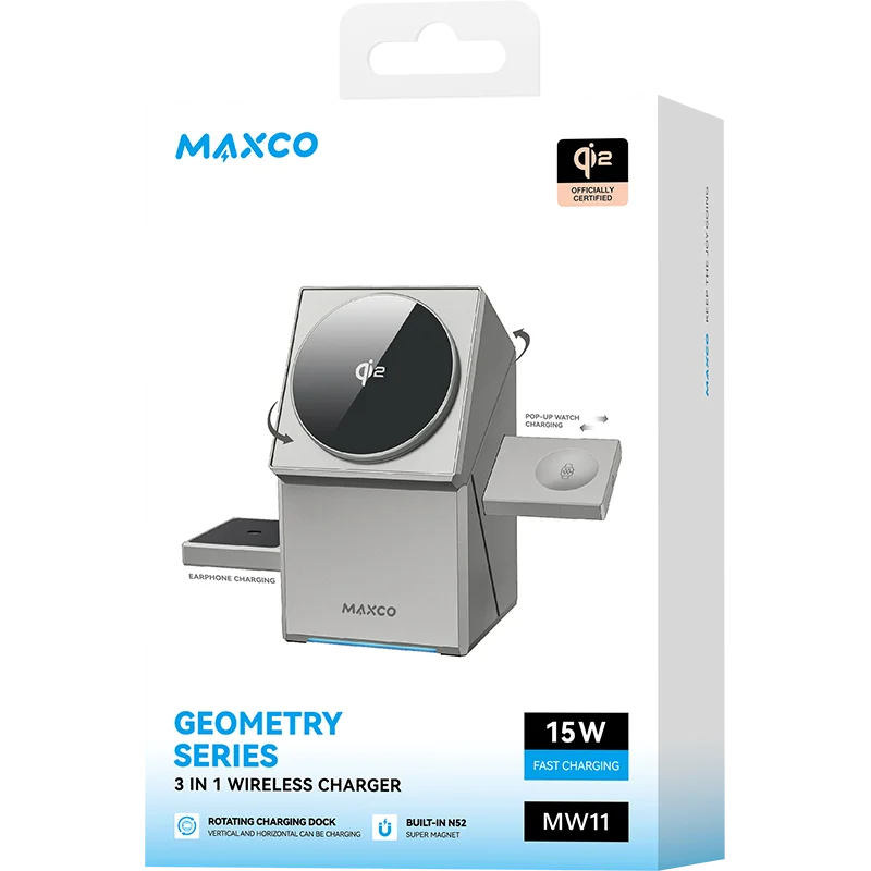 QI2 3 en 1 soporte de cargador inalámbrico magnético Qi2 15W carga rápida para iPhone12 13 14 15 16 Apple Watch 9 8 7 6 5 Airpods 2 3 Pro