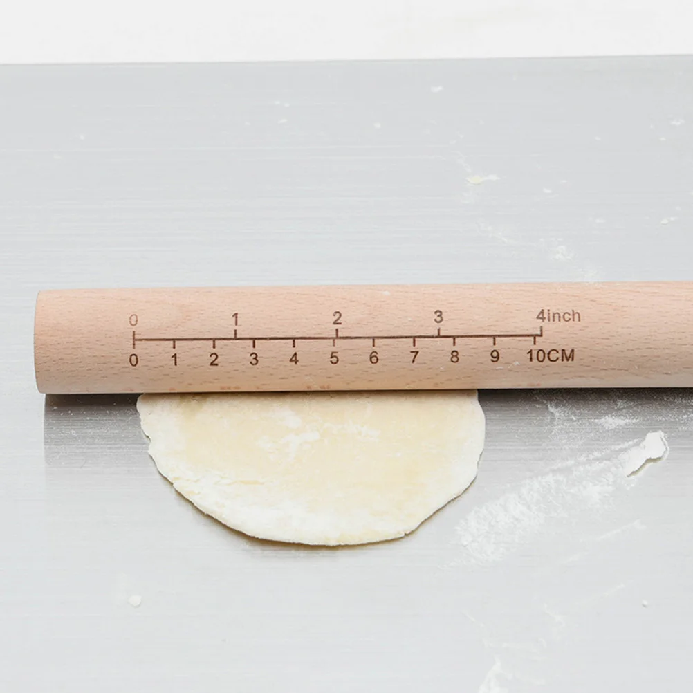 

Beech Wood Rolling Pin 30cm Non Stick Smooth Surface Easy Cleanup Ideal for Fondant Cakes Sugar Paste Candy Marzipan DIY Cooking