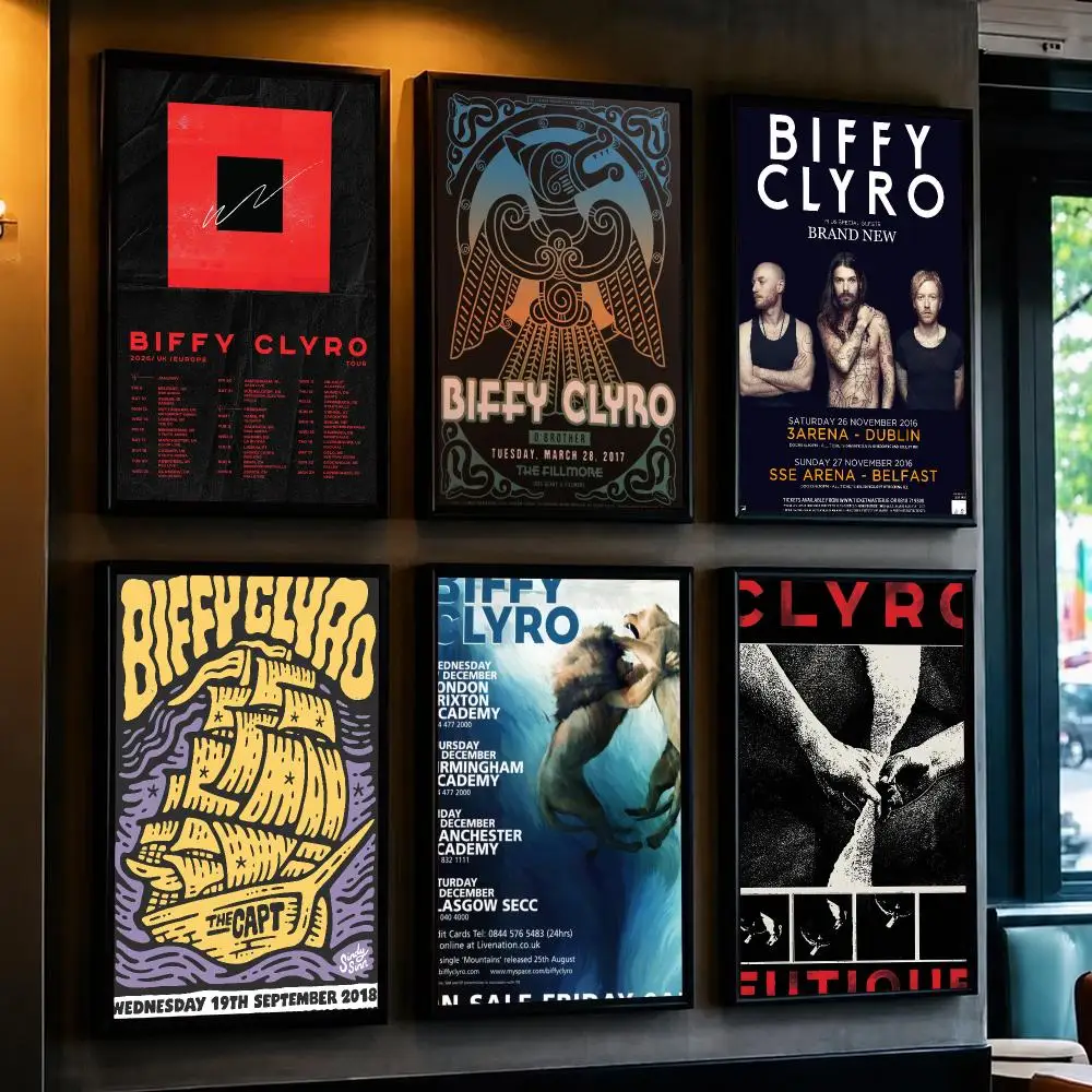 band B-Biffy Clyro-O Poster Removable Wall Sticker for Home Cafe Bar Office Interior Decor