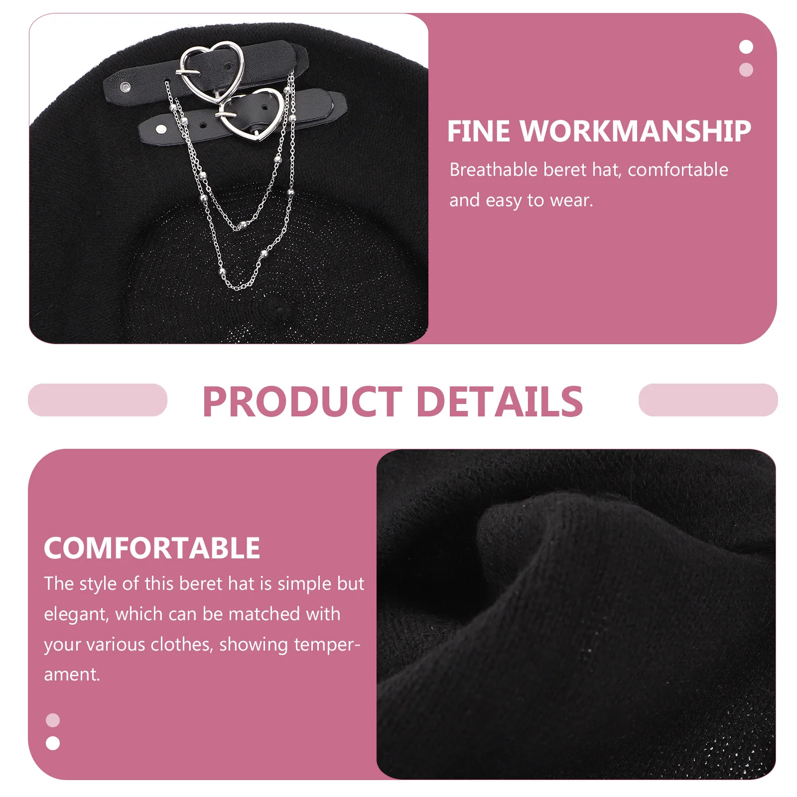 

Women Beret Hat Breathable Vintage Chinlon Material Sunshade Girls Outdoor Beret Hats Women Hat