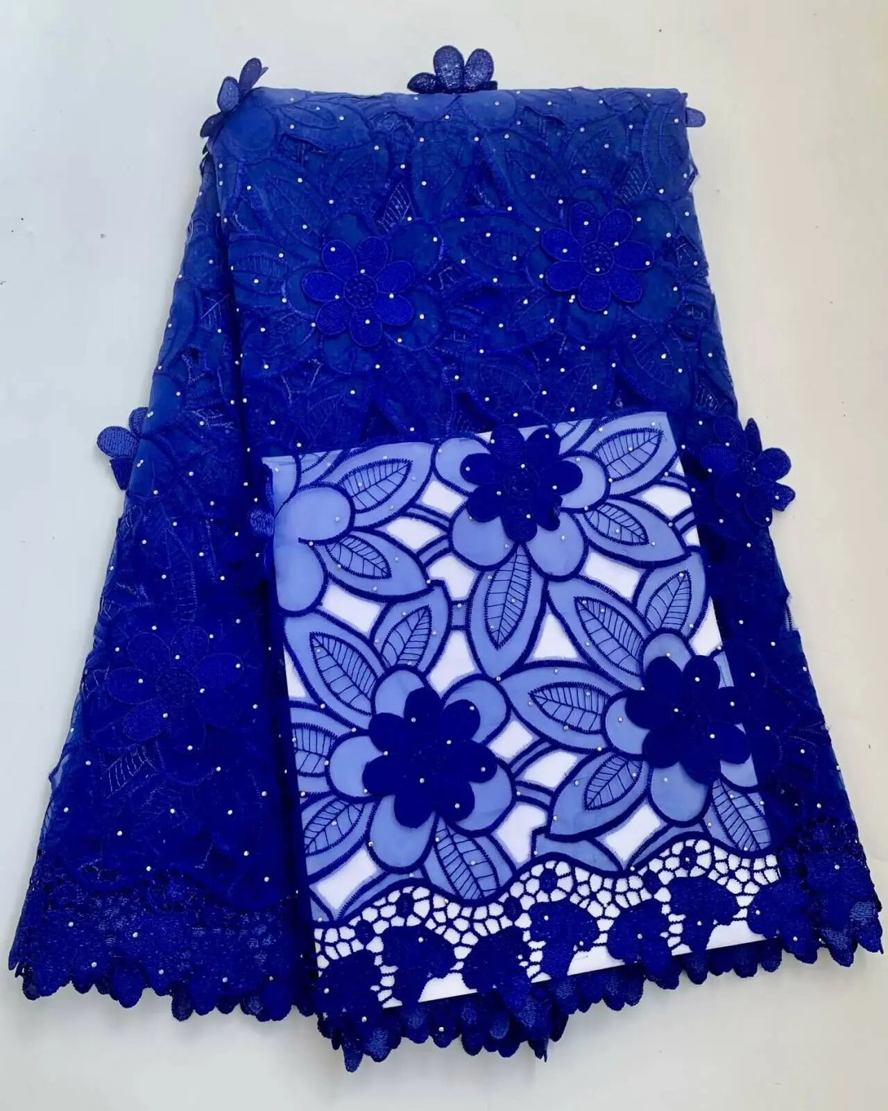 

Высококачественная африканская нигерийская вышитая кружевная тюлевая ткань с гипюром и пайетками для свадебных и вечерних платьев, 5 ярдов