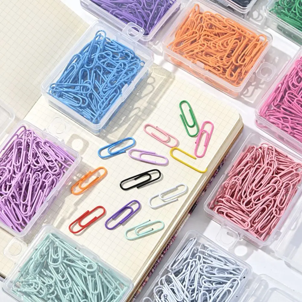50PCS File Holder Creative Metal Paper Clips Alloy Binding Bookmark Clip Colored Binder Clamps Office