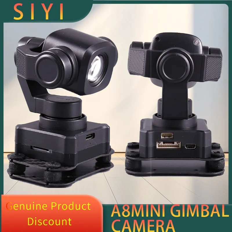 

SIYI A8 Mini 4K 8MP Camera Ultra HD 6X Digital Zoom Gimbal Camera with 1/1.7" Sensor 95g Lightweight 55x55x70mm