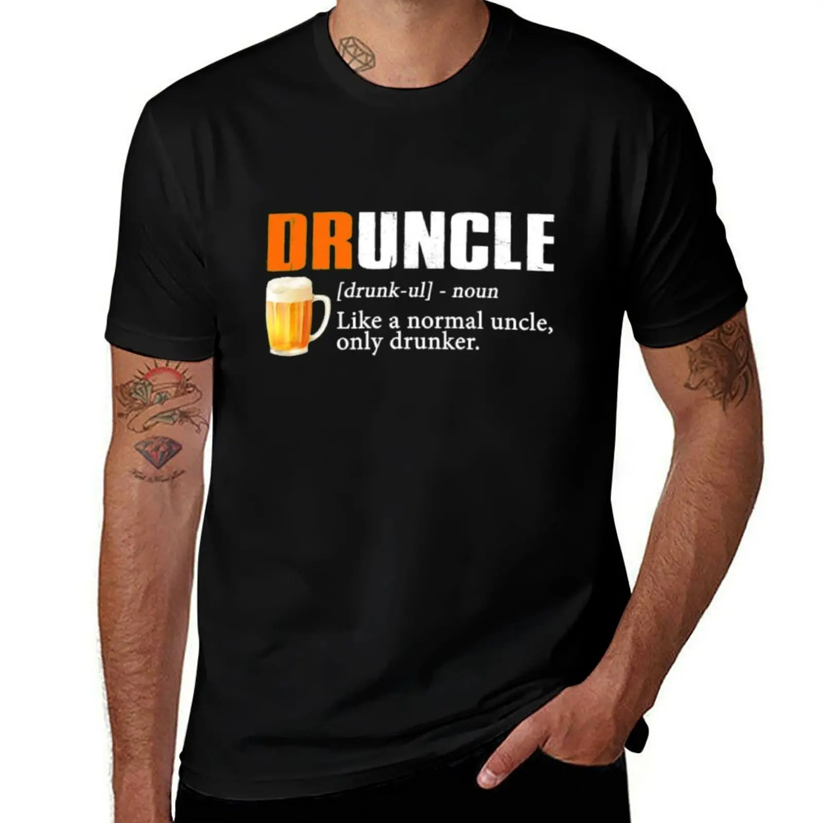 Druncle Shirt - Funny Gift for Uncle Beer Lover T-Shirt Casual All Match Short Sleeve T-Shirt