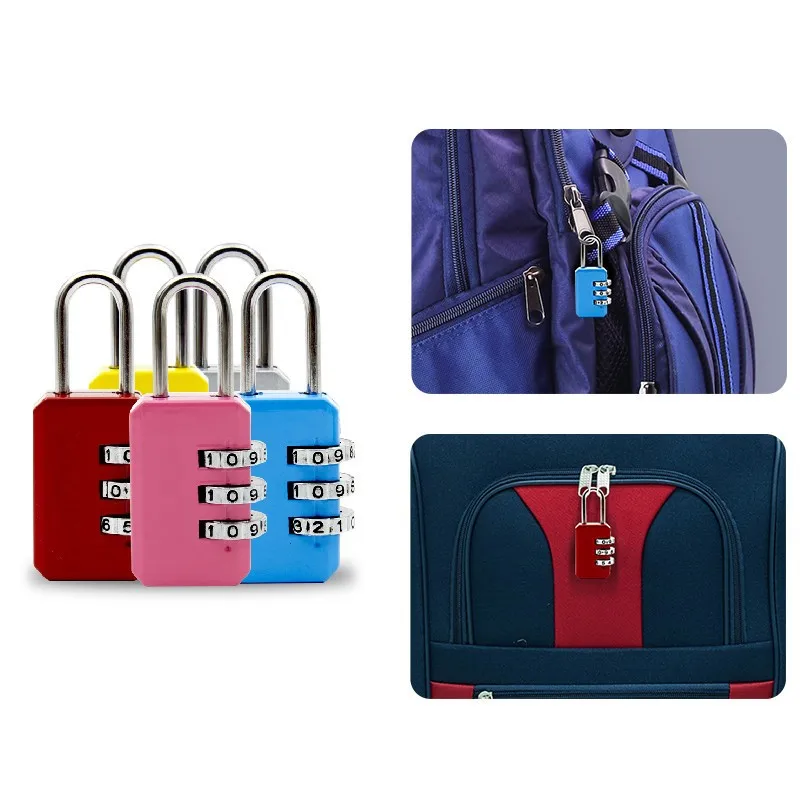 3 Digit Number Combination Pad Lock Padlock Outdoor Waterproof Lock Suitcase Luggage Security Coded Lock Zinc Alloy Code Lock