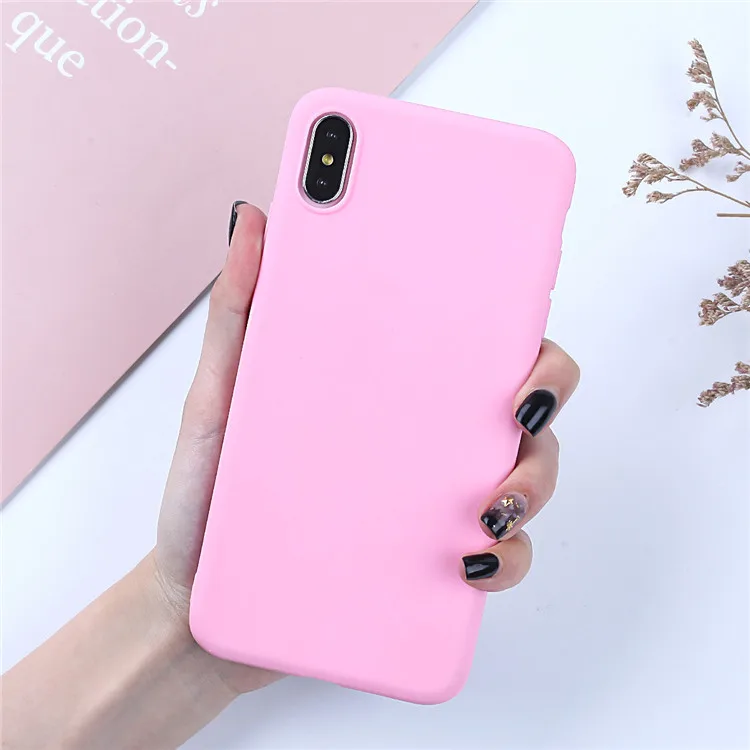 Luxuriöse weiche Rückseite, matte Farbe, Abdeckung für iPhone X XR XS Max, Handyhülle für iPhone 10, XR Xs Max, Silikon-Rückseite – Detail 6
