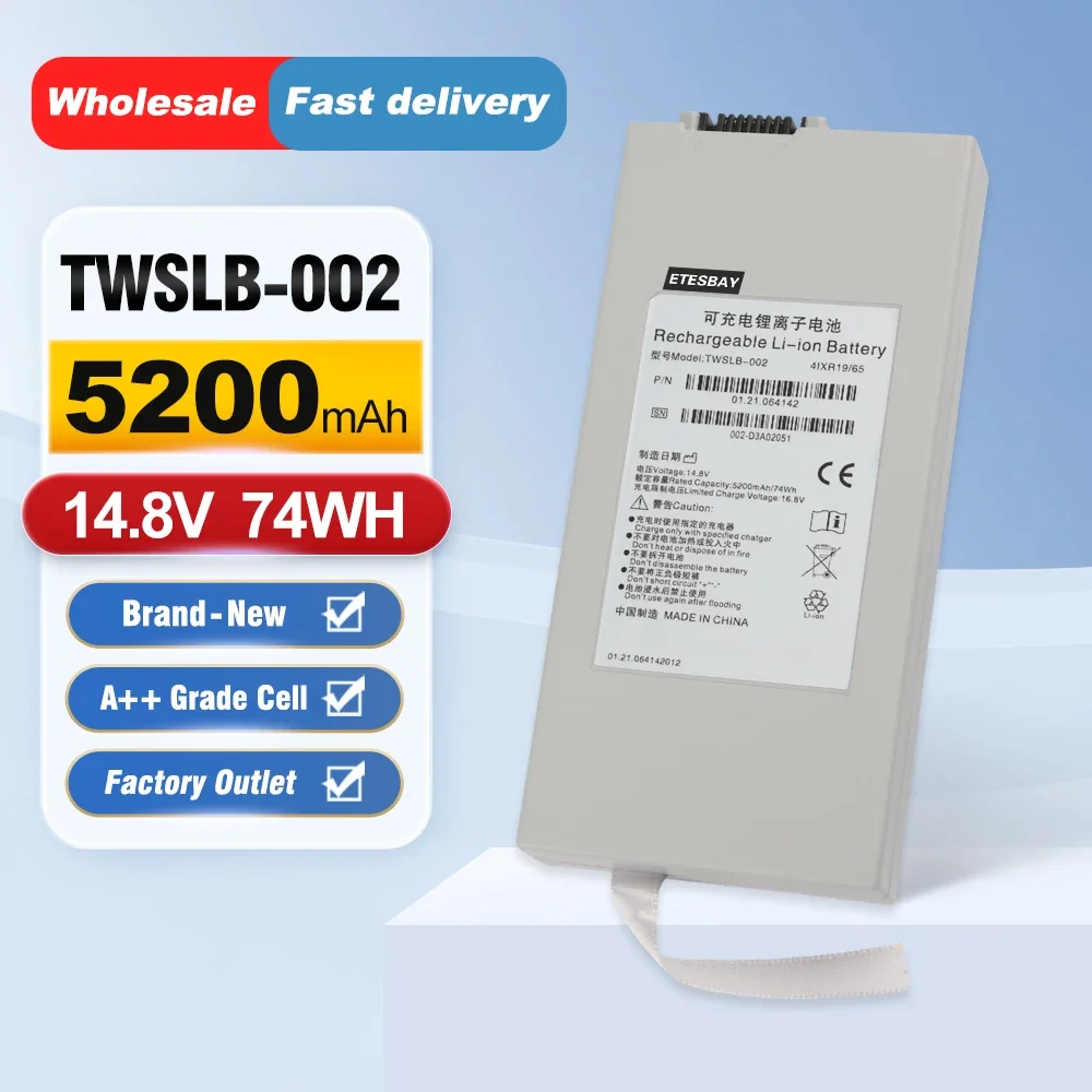 TWSLB-002 TWSLB-003 Replacement Battery Edan M50 IM8  IM70 IM50 IM80 IM70 IM8F M80 For Drager Vista 129  Vista 120 14.8V