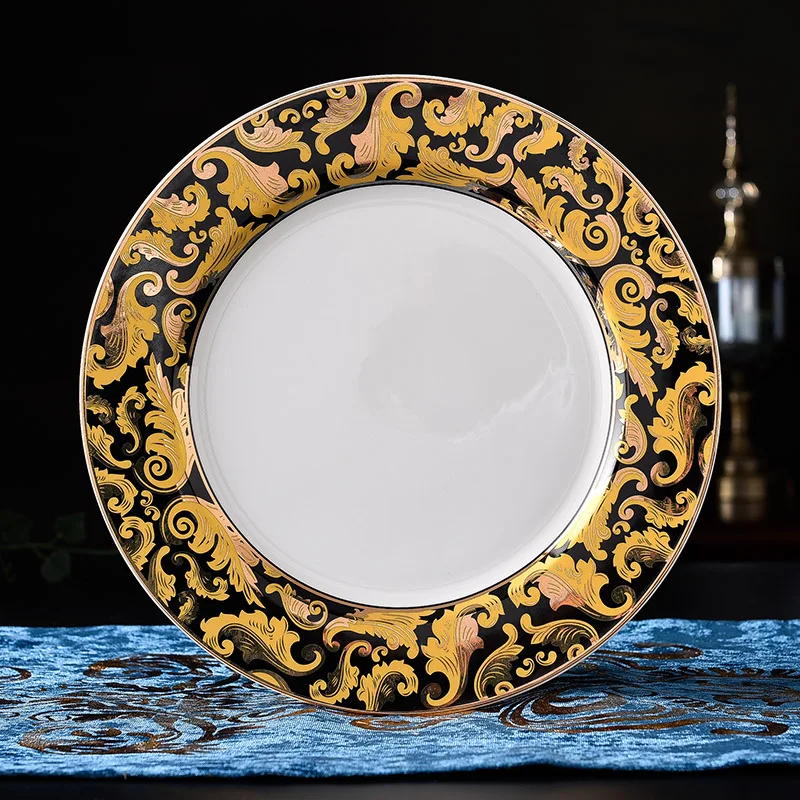 European Style Sets Plate 56 PCS Dinner set Plates and Dishes High-Quality Food Plates Bowls set