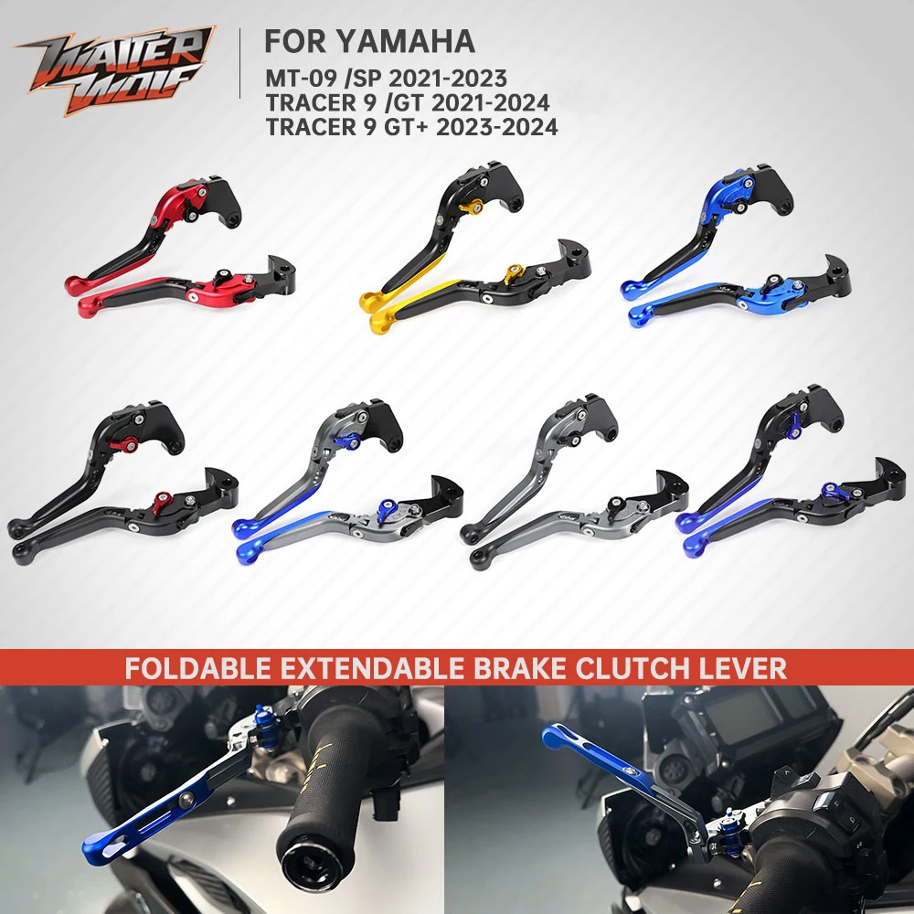 

For Yamaha Tracer 9 GT+ 2024 Brake Clutch Lever MT-09 MT09 SP Tracer 9/GT 9GT Tracer9 2021-2023 Extendable Foldable Adjustable