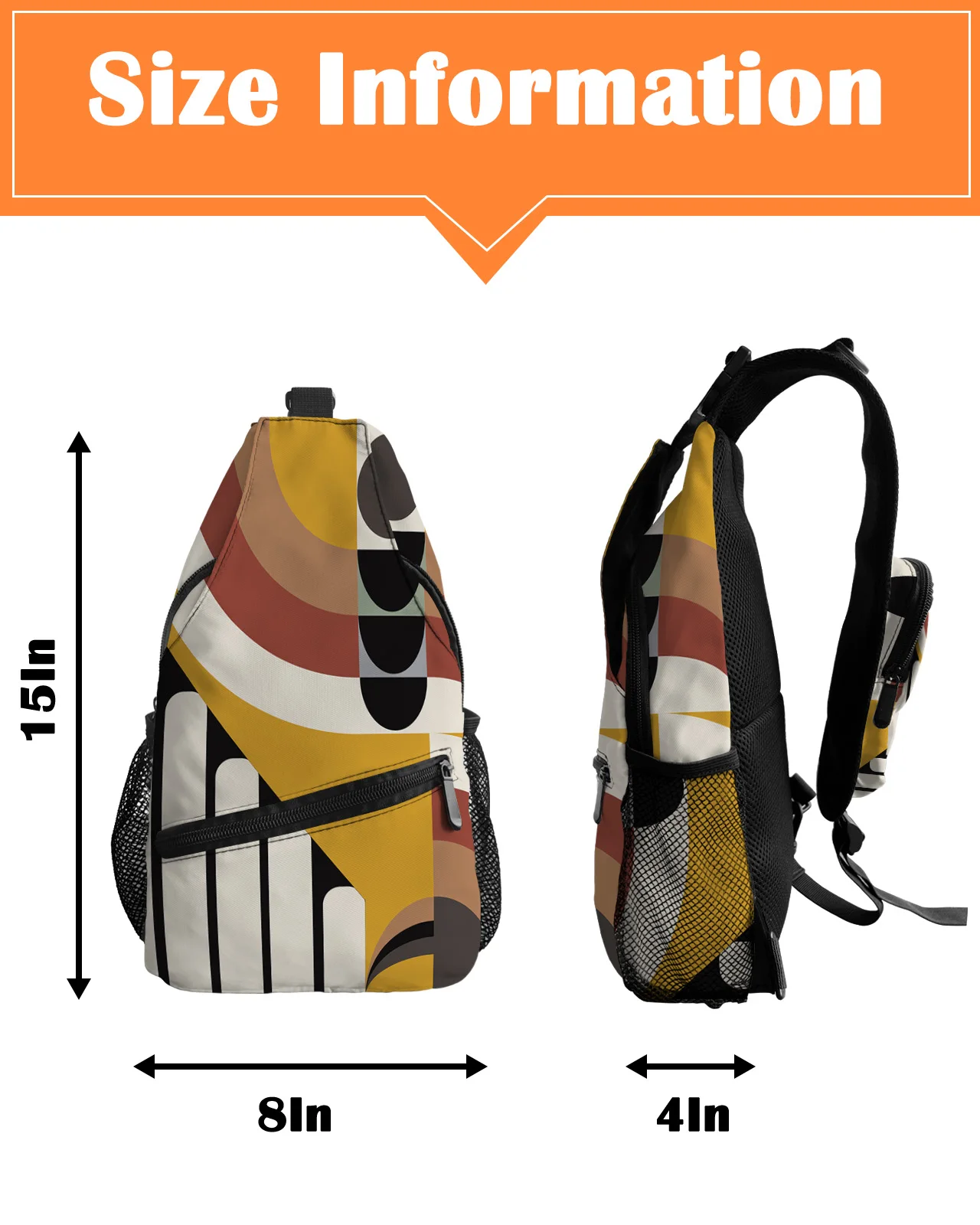 Retro Medieval Geometry Chest Bags For Women Men Waterproof Messenger Bags Female Travel Sport One Shoulder Crossbody Bag