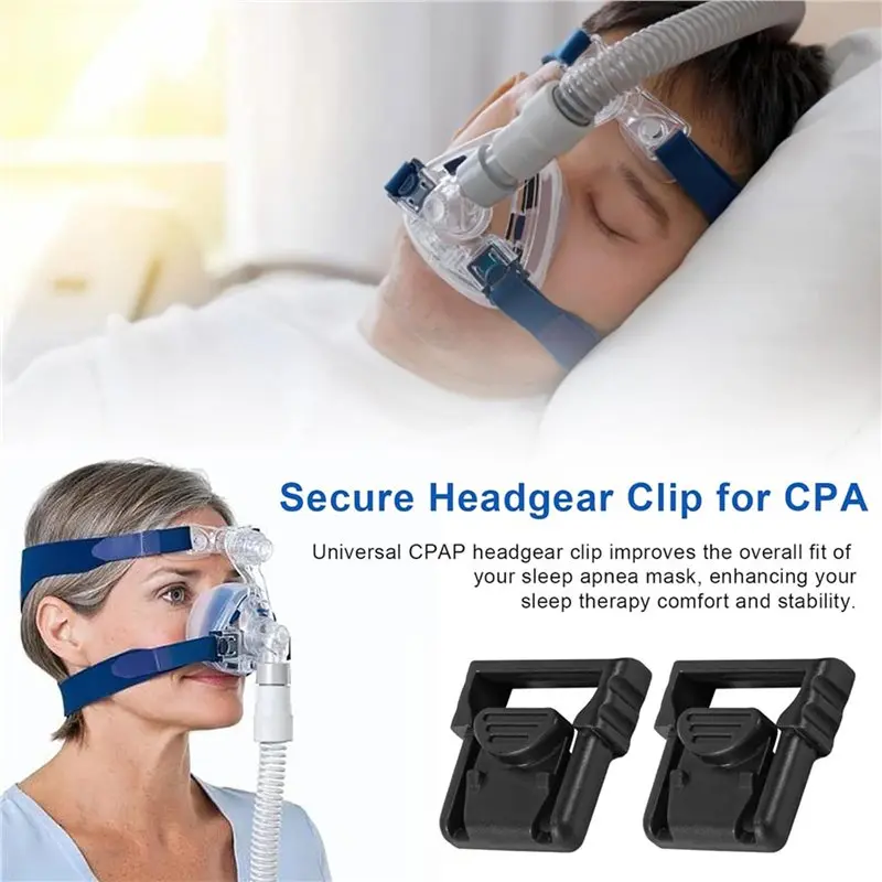 AA76-مشابك أغطية الرأس لقناع Resmed Mirage Nasal CPAP، مشابك حزام قناع CPAP مريحة وموثوقة، 4 عبوات