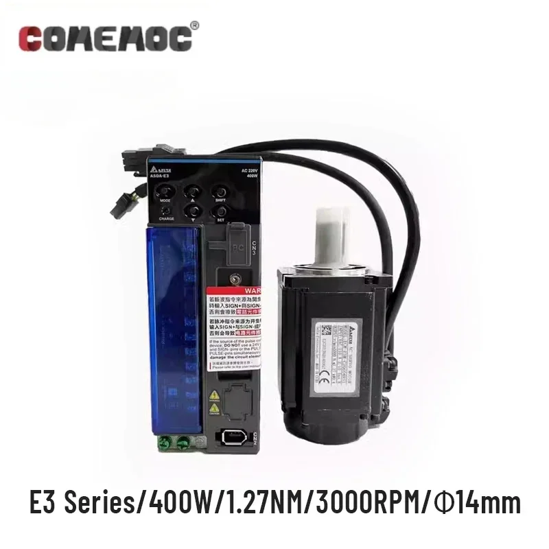 Delta E3 Series 400w Servo Driver ASD-E3-0421-L Servo Motor ECM-E3M-C20604RSE ECM-E3M-C20604SSE with 3M Cable