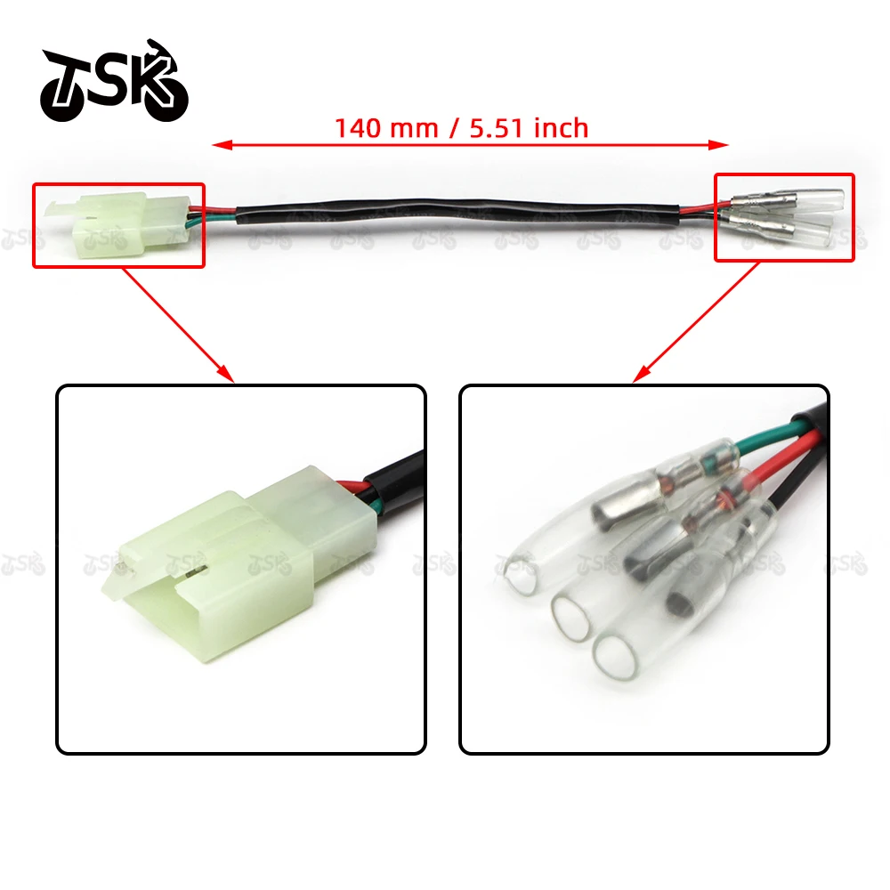 

For Honda Cbr 600 1000 Cbr600 Cbr1000 Rr Nc700 3 Wires Turn Signal Connectors Plug Indicator Wiring Adapter Accessories