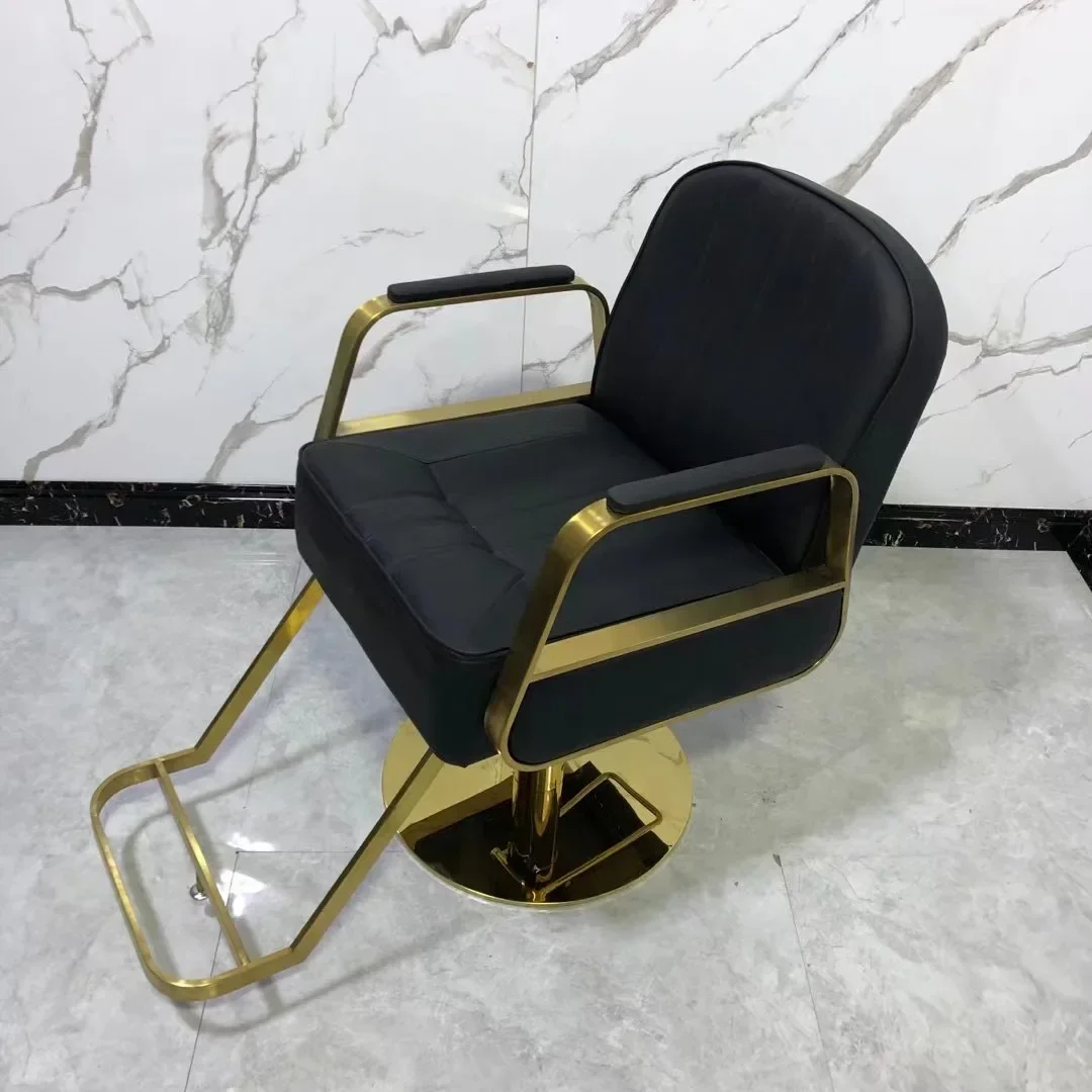 Braiding Chair for Hair Salon Reclining Black Barber Gold Spa Pedicure Cover Leather Wheel Aesthetic Electric Professional Sofa