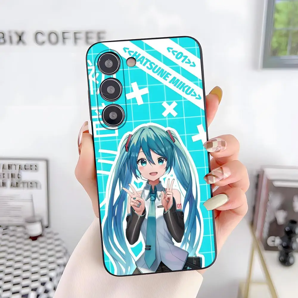 H-Hatsune Miku Handyhülle für Samsung A56 A36 A26 A16 A15 A25 A35 A55 A14 A34 A24 A54 Schwarz Soft Shell
