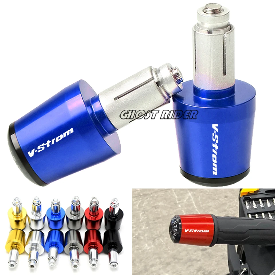 Motorcycle Handlebar Ends CNC Handle Bar Grips Cap For Suzuki VStrom 650 V-Strom 650 1000 1050/xt DL250 DL650 dl1000 Accessories