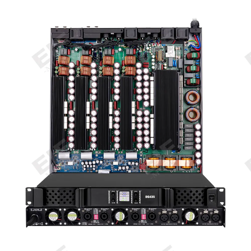 High Quality EIF KG418/422/430/435 High Performance 4 Channel 8ohm Digital Power Amplifier Audio Sound System Power Amplifier