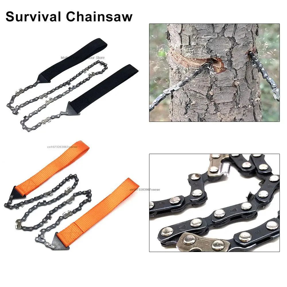 Portable Survival Chain Saw Chainsaws Emergency Camping Hiking Tool Pocket Hand Tool Pouch Outdoor Pocket Chain Saw