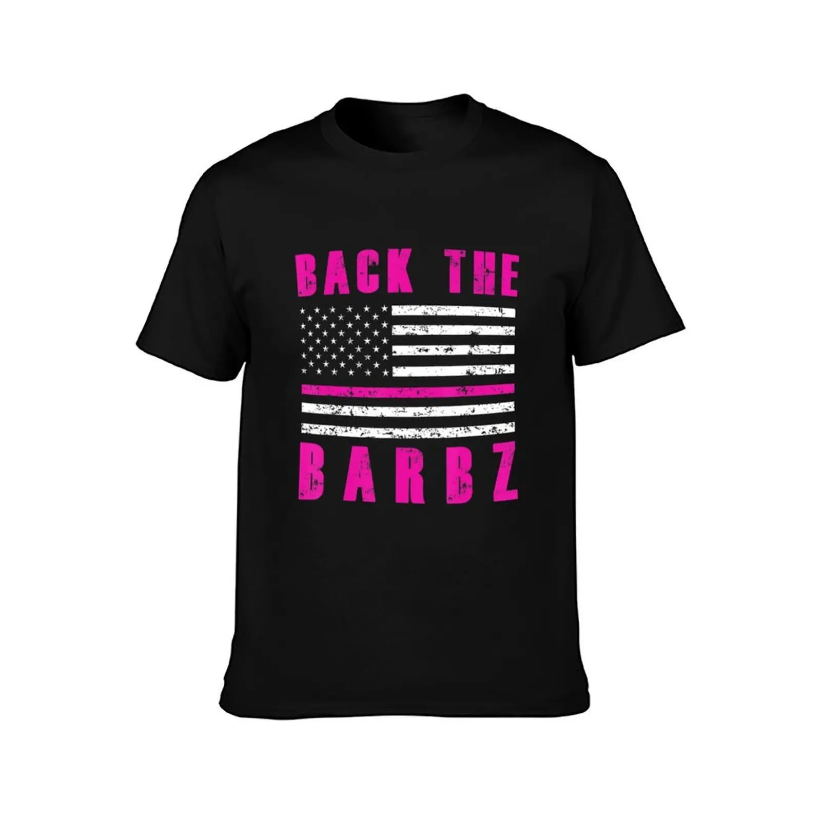 Back The Barbz Flag Love Barbs 4Th Of July T-Shirt, Summer Casual Cotton Tee, Oversized Streetwear Tops, Vintage Graphic Print