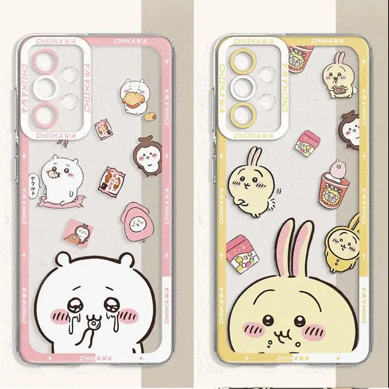 Japan Comics Cute Chiikawas Case for Samsung Galaxy A35 A55A53 A54 A73 A34 A33 A25 A24 A13 A14 A15 5G Transparent Soft