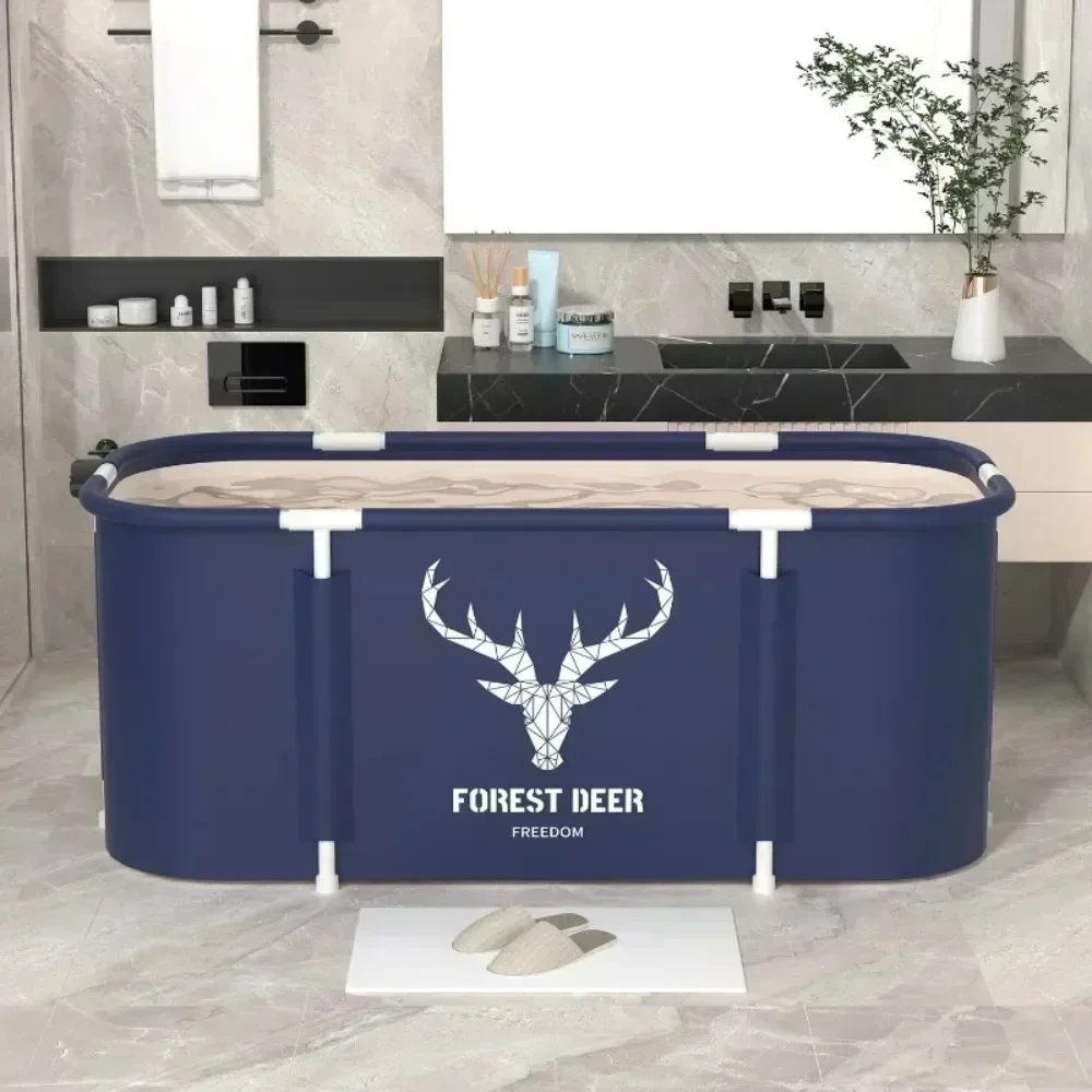 

Folding Bathtub Household High-capacity Bathtub Free Installation Space Saving Bathroom Insulation Thick and Heated Bathtub