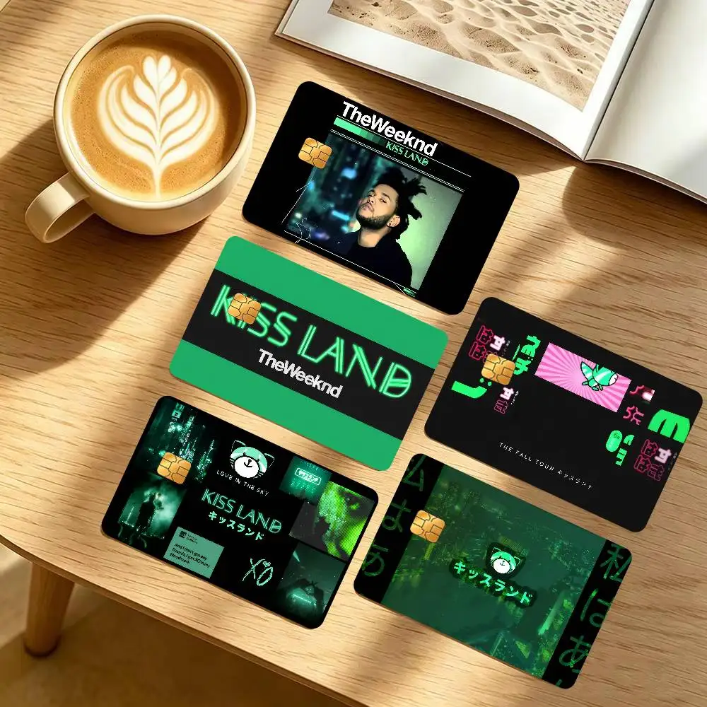 The W-weeknd Kiss Land   Cartoon Credit Card Skin Stickers For Bank Card Bus Metro Card Sticker Waterproof Women Gift