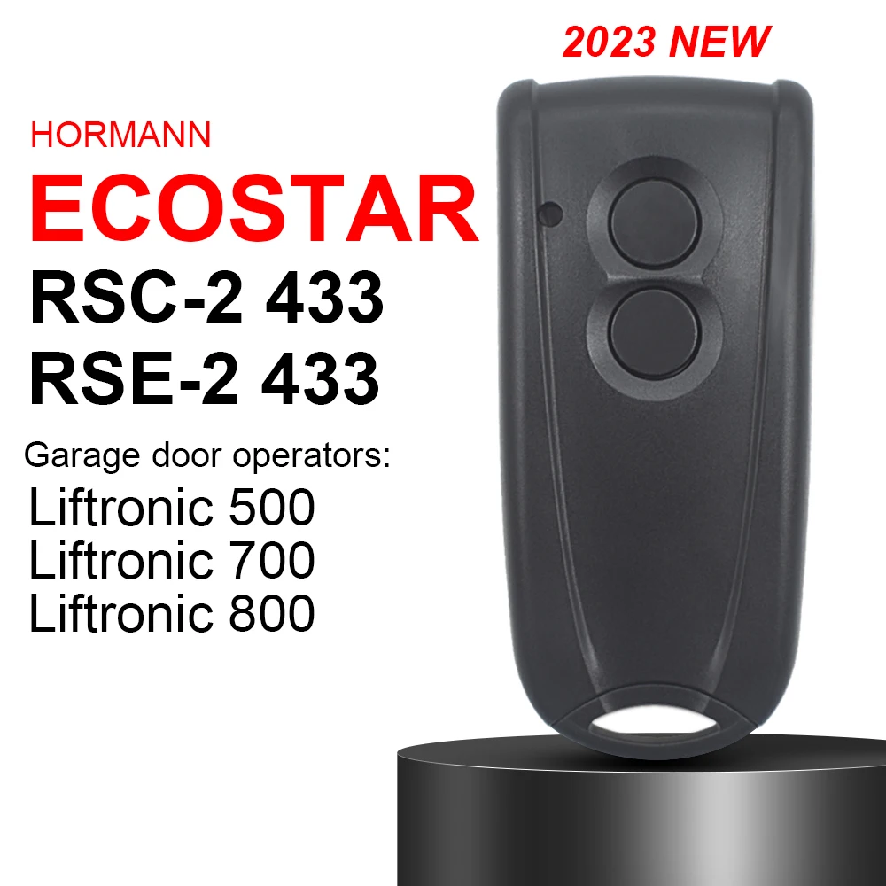 ガレージドアオープナー,リモコン付き,ローフォード互換,HORMANN-ECOSTAR,700, 800, RSC2-433, RSE2-433 MHz