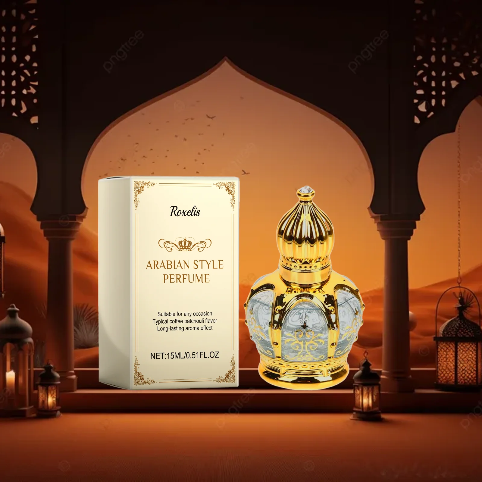 

Roxelis 15 мл духи Romantic Date - аромат кофейного пачули EDP, стойкий свежий аромат