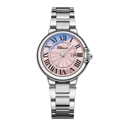 Montre à quartz silencieuse dédiée aux hommes et aux femmes, réunion de travail d'affaires, affichage du pointeur, montre de couple électronique