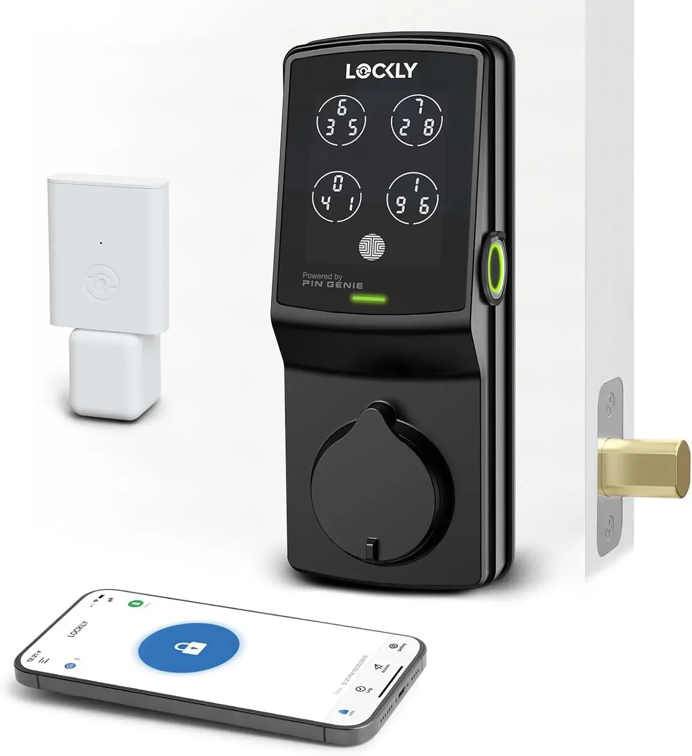 Wi-Fi Smart Deadbolt, Keyless Entry Door Lock, PIN Genie® Keypad, 3D Biometric Fingerprint Sensor, Auto Lock