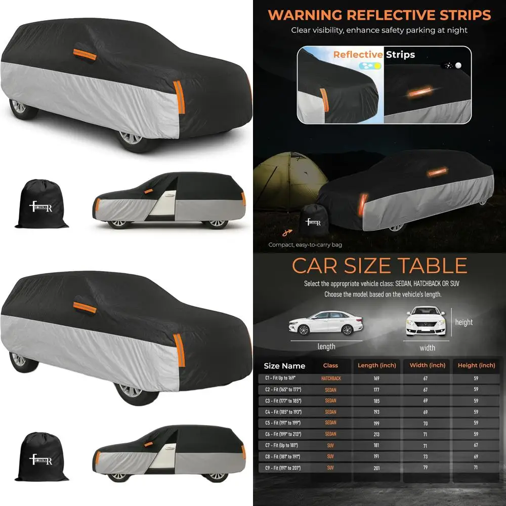 

All-Weather Waterproof SUV Cover, Universal Fit for Cars 191-201 Long