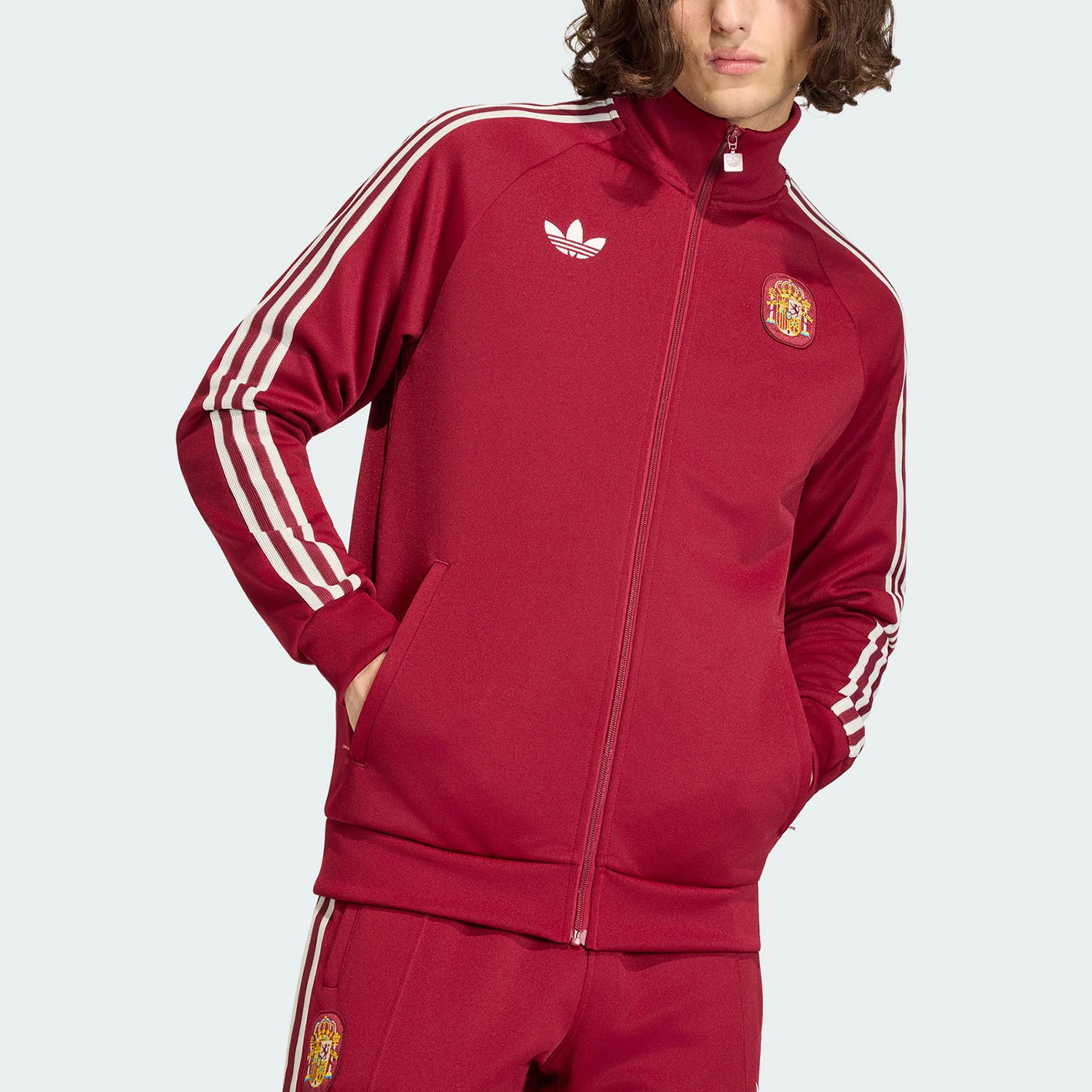 Adidas genuine clover men's retro striped casual knitted jacket JZ2254
