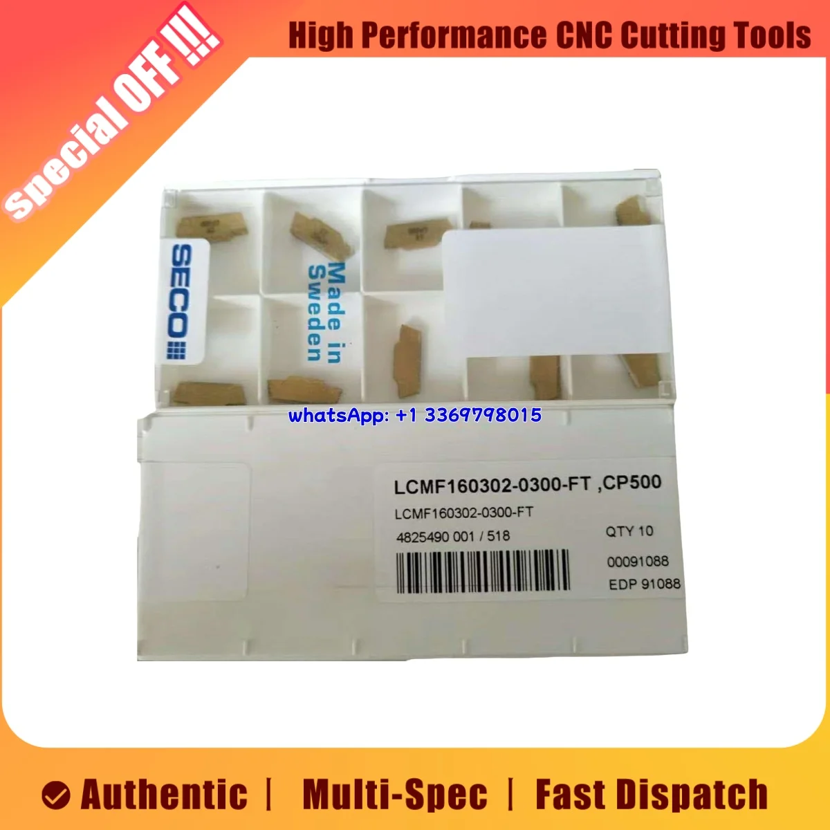 

Original LCMF LCMR LCMF130302 0300 LCMF130404 0400 FT CP500 LCMR160404 0400 FT TGP25 Trenching Cut Off CNC Blade