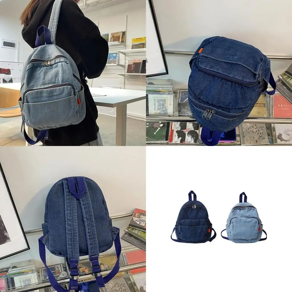 

D46D Women Backpack Vintage School Bookbag Casual Daypack Rucksack Shoulder Bag for Teenager Girls