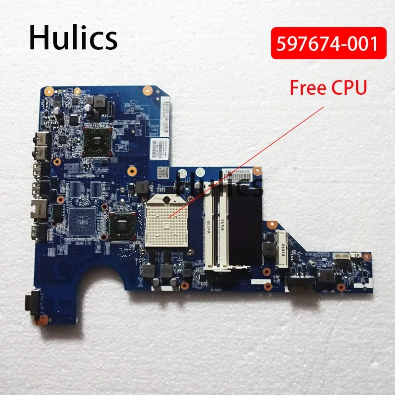 

Hulics используется для материнской платы ноутбука HP G62 G42 CQ62 CQ42 597674 -001 Основная плата DDR3 Бесплатный процессор