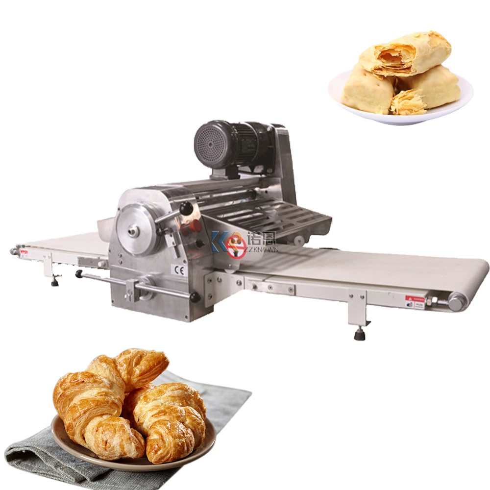 

Pastry Making Machine Dough Sheeter Table Top Bakery Machinery Tabletop Automatic Electric Mini Pastry Croissant Dough Sheeter