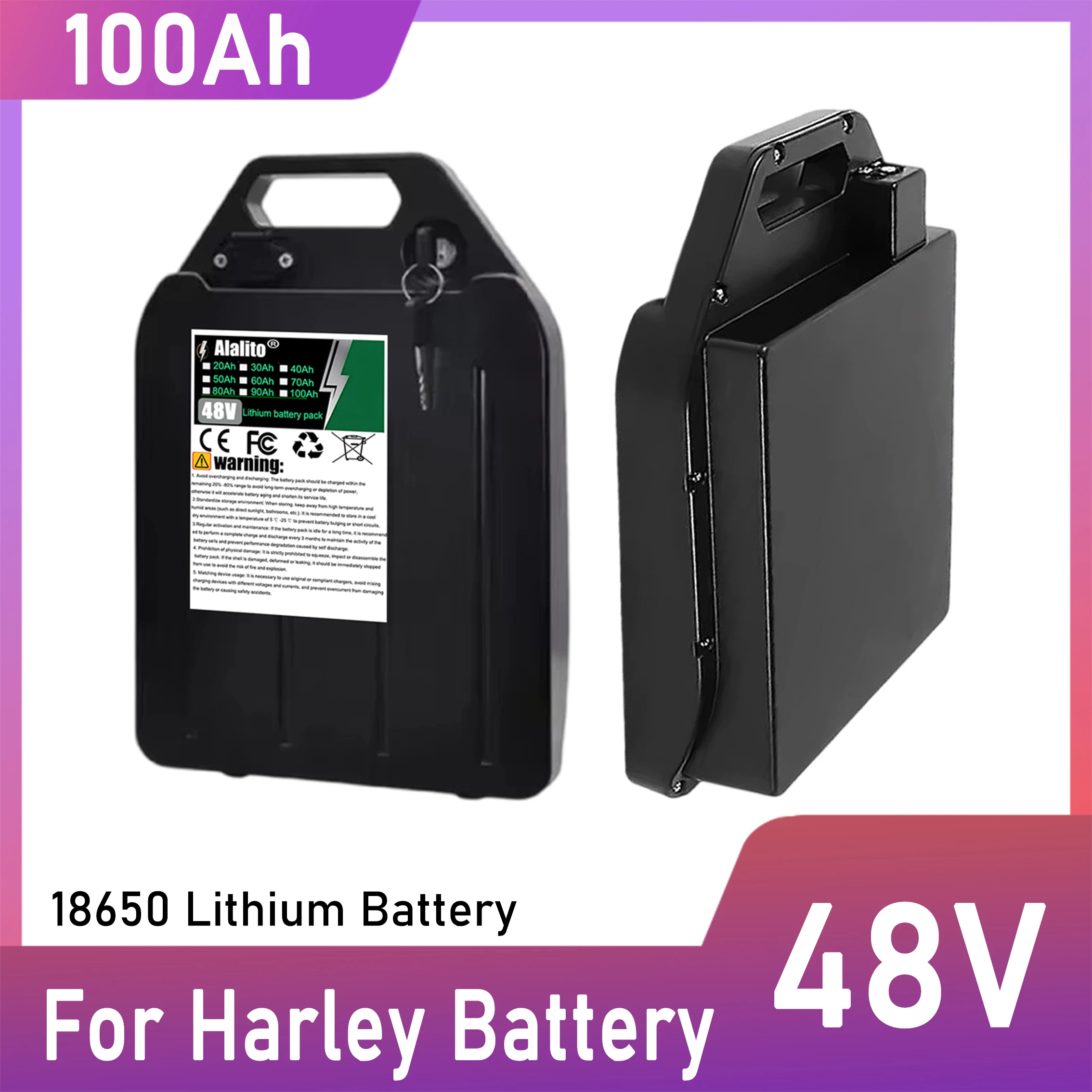 

36V 100Ah ， Multi capacity selection,for lithium battery packs for motors below 3000W, air freight