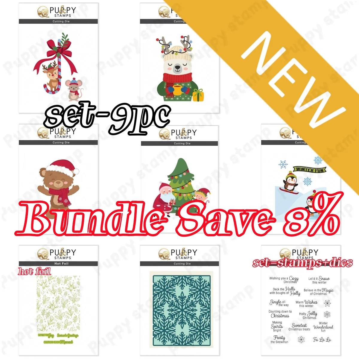 2026 Christmas Series Metal Cutting Dies Clear Stamps Hot Foil For DIY Scrapbook Craft Decoration Embossing Template Supplies