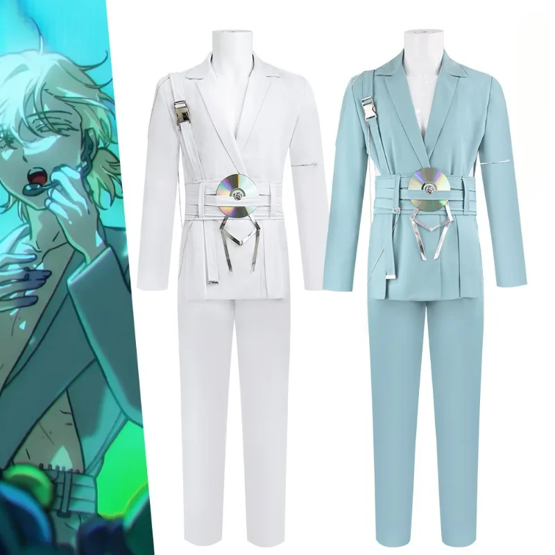 

Alien Stage Luka Cosplay Round7 Uniform Blue White Suitcase Carnival Party Christmas Play Role Outfit Men Full Set Costume