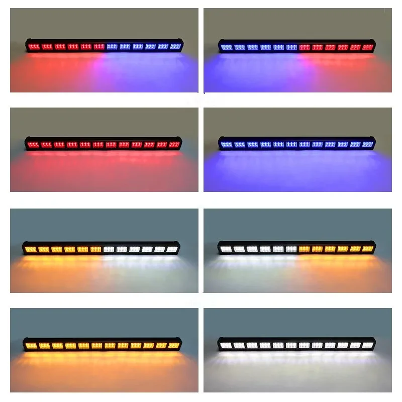 108LED For Front Windshield Car Strobe Lamp Car Emergency Warning Flashing Lamp Roof Top Light Yellow White Bar Traffic Signal