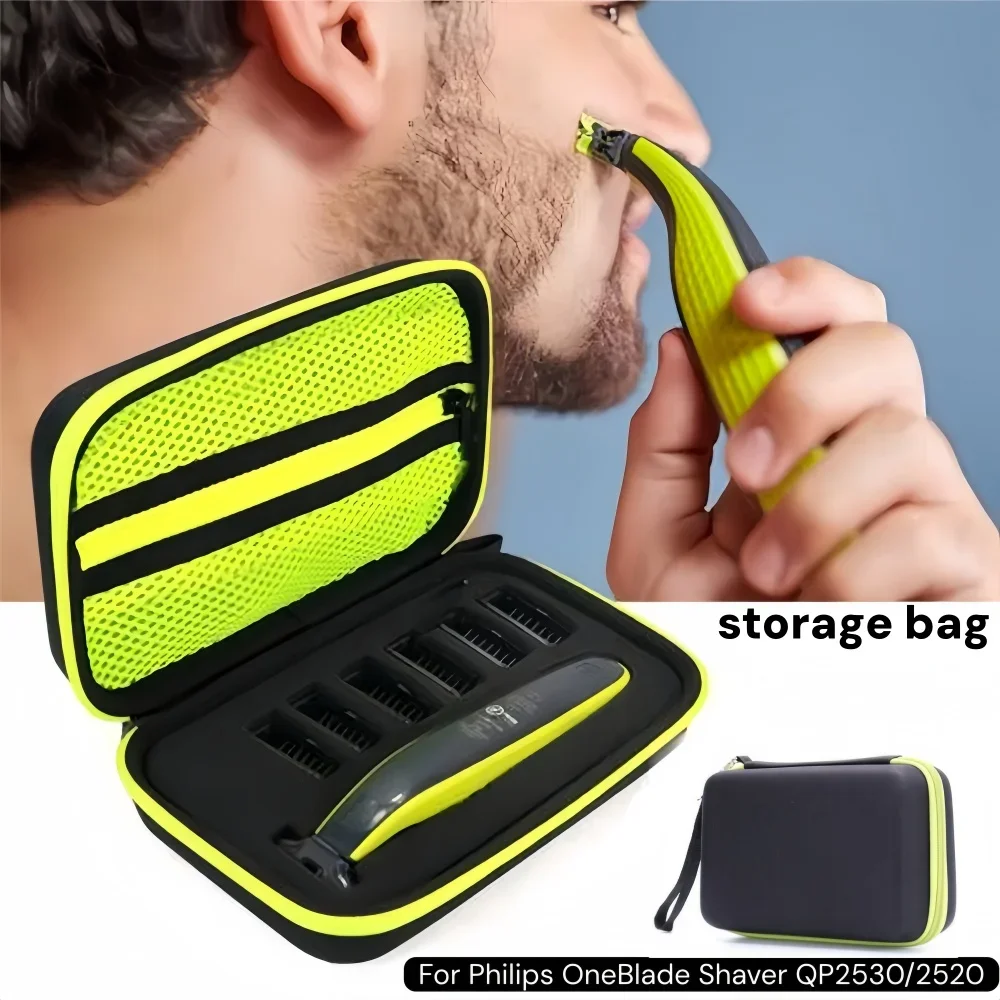Storage Case for Philips Shaver Case Electric Trimmer Shaver Travel Case Cover Storage Bag for Philips One Blade QP2530/2520