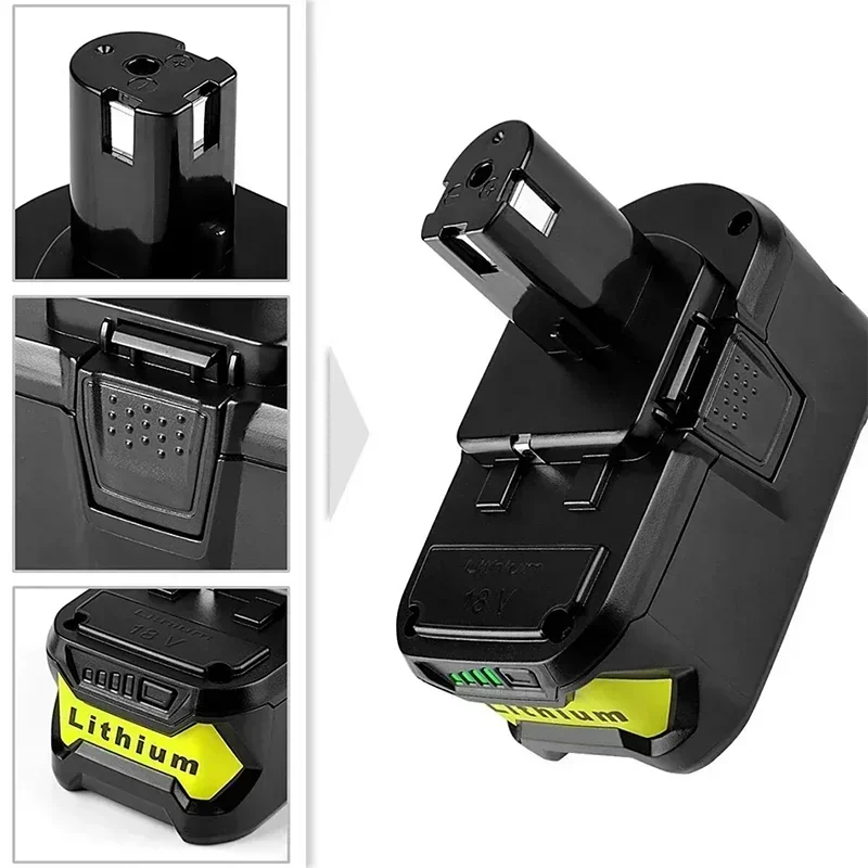 New 6.0Ah For RYOBI P108 18V One+  Battery 18 Volt Lithium-Ion Power Tools BPL1820 P108 P109 P106 P105 P104 P103 RB18L50 RB18L40