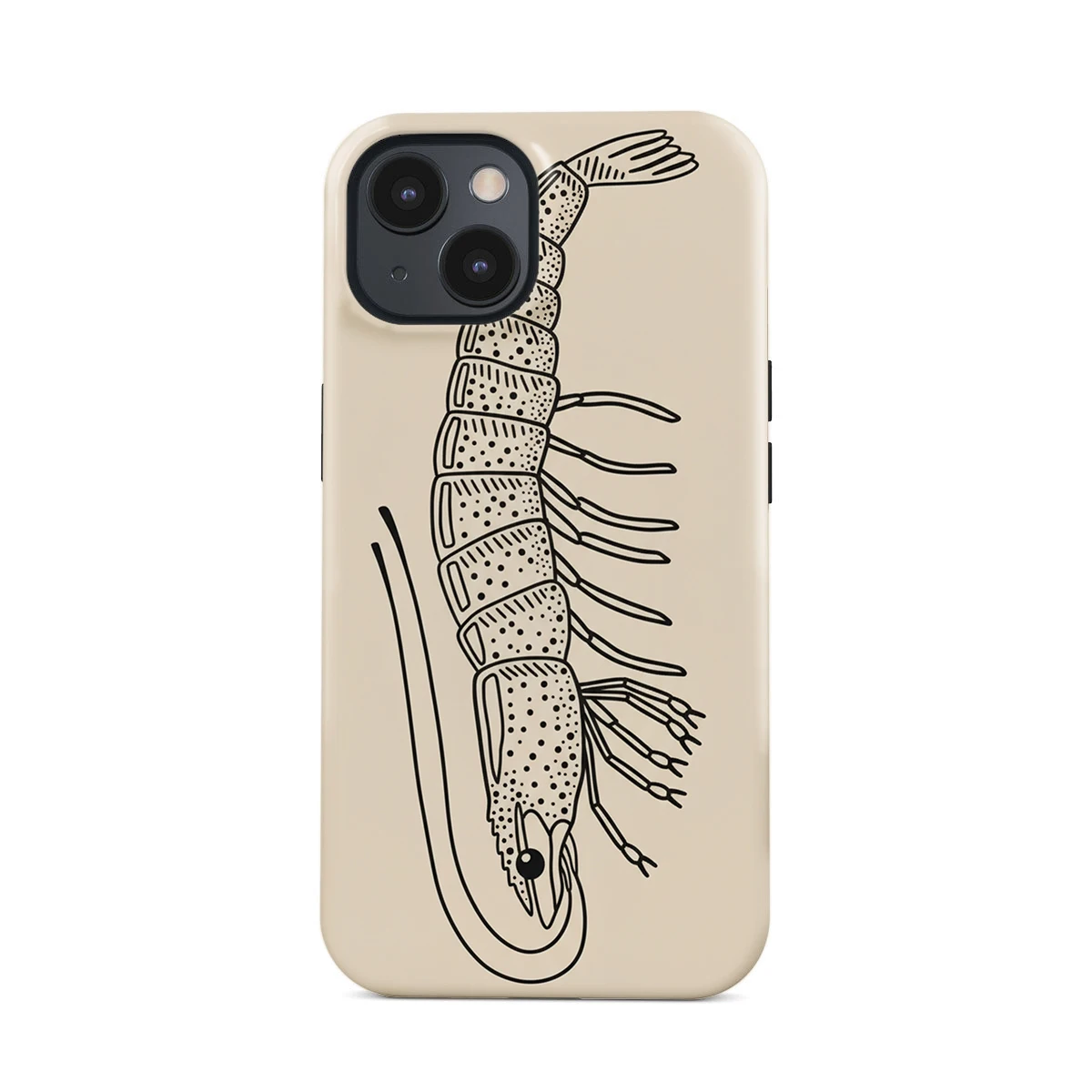 

Magnetic Phone Case for IPHONE 17 16 15 14 13 12 11 16e PRO Plus Line-drawn Shrimp Hard Acrylic Shockproof Cover Funda