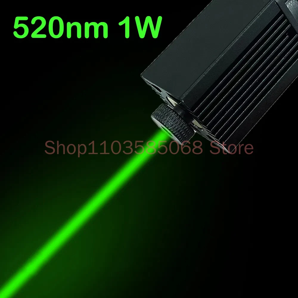 Green Light 520nm 1W High-power Laser Module for Bird Repellent Landmark High-speed Warning with Adjustable Thickness