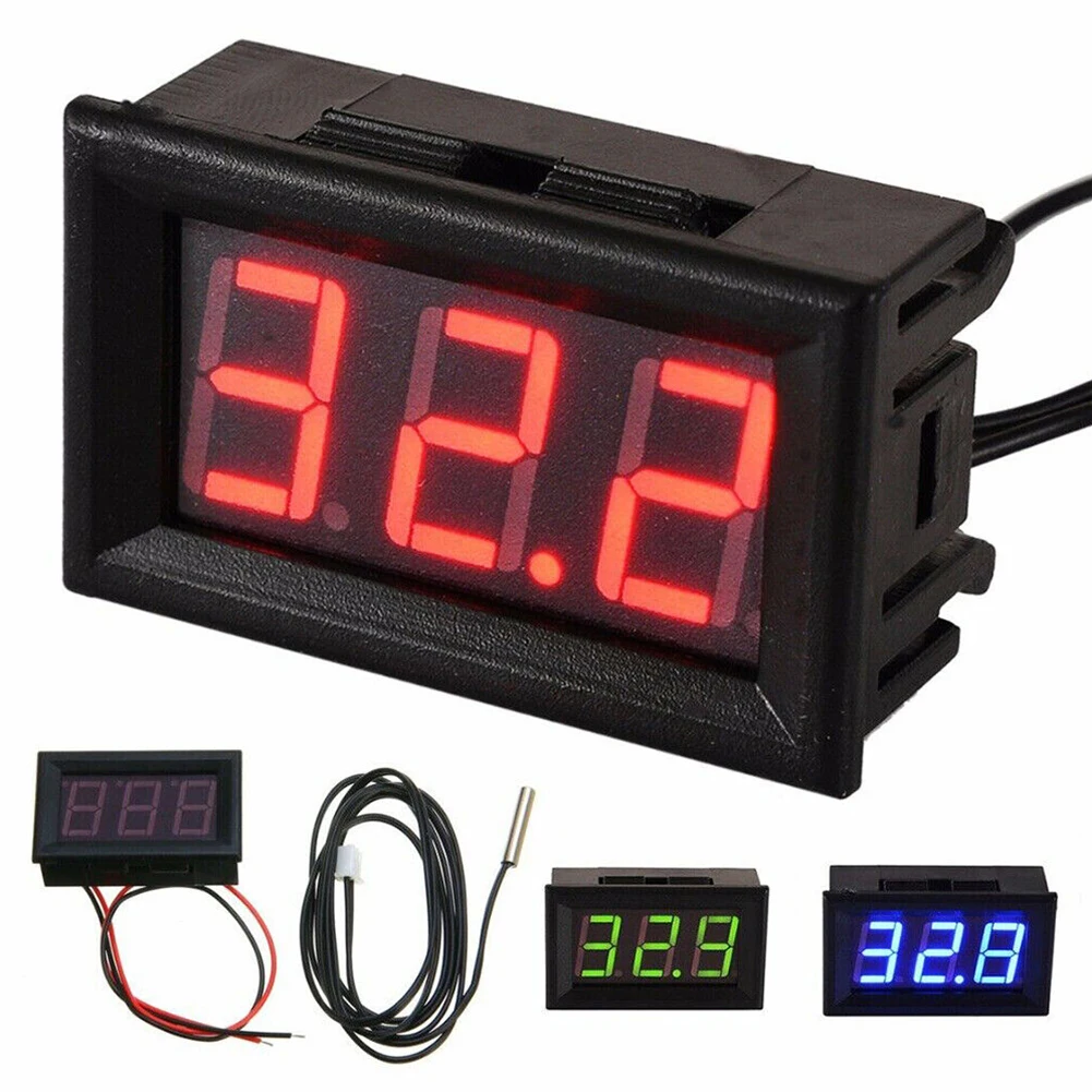 12V LED-Digitalsonde -50 ~ 110 ° C-Detektor, elektronische Temperatur, 0,5 Sekunden Rate, digitale Thermometersteuerung für Aquarien